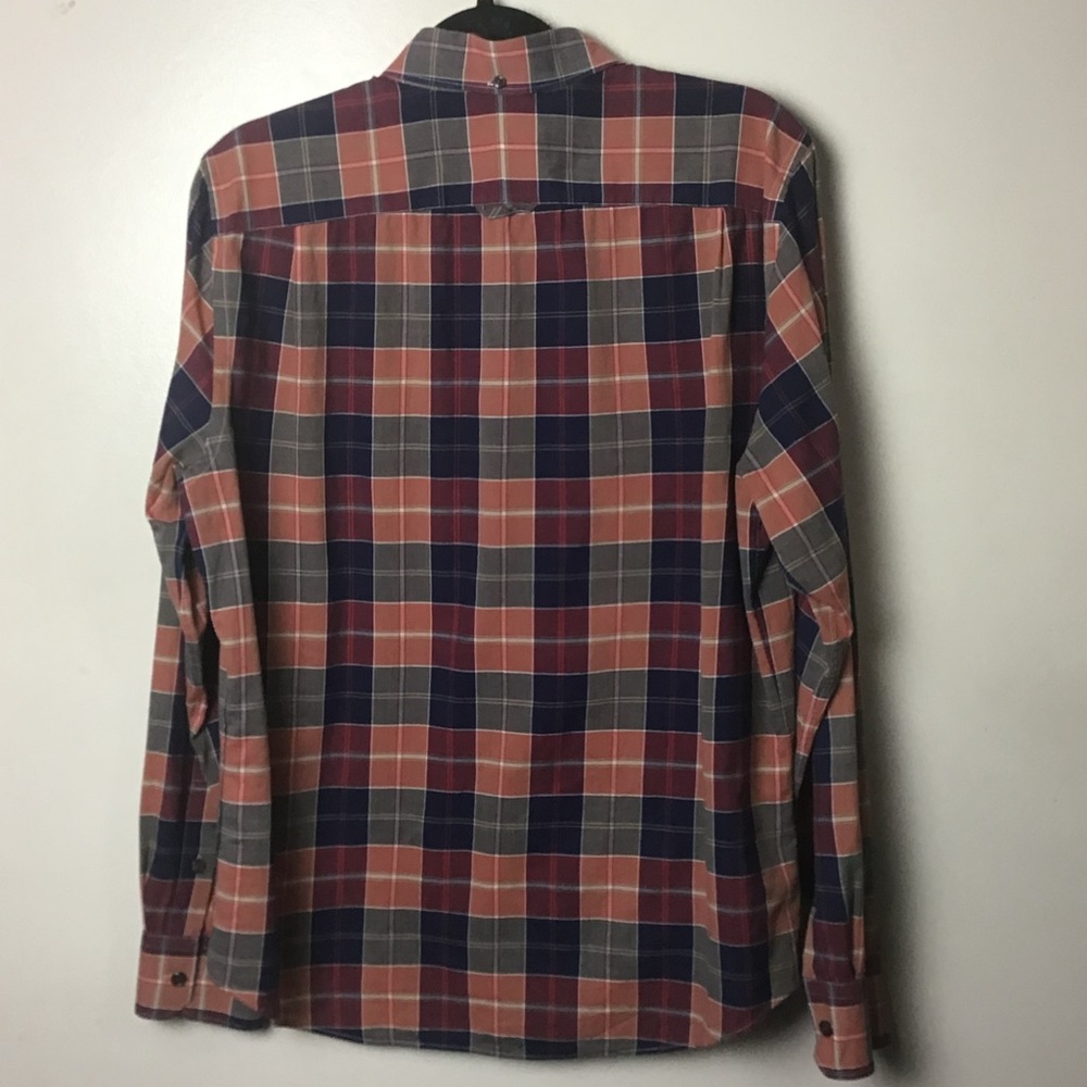 Vince multicolored plaid long sleeve button down shirt. Medium - Picture 3 of 3